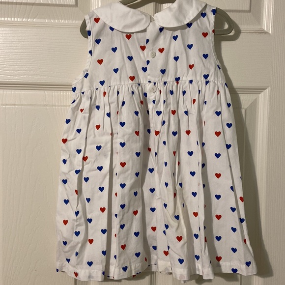 VGUC patriotic heart pattern dress. 4T. Smoke free home. - Picture 3 of 3